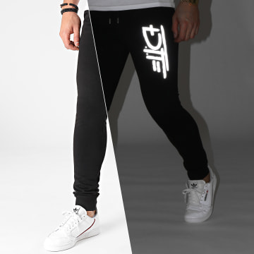 DTF - Pantalon Jogging Réfléchissant Logo Noir