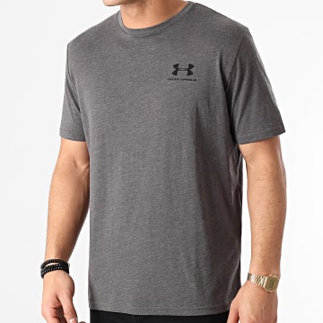  Under Armour - Tee Shirt UA Sportstyle Left Chest 1326799 Gris Anthracite Chiné