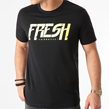  Fresh La Douille - Tee Shirt Logo Noir Jaune Fluo