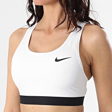  Nike - Brassière De Sport Dri-Fit Swoosh Femme Blanc