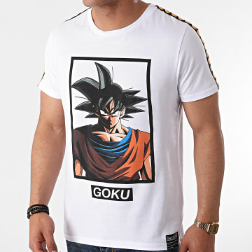  Dragon Ball Z - Tee Shirt A Bandes Goku Self Chest Blanc