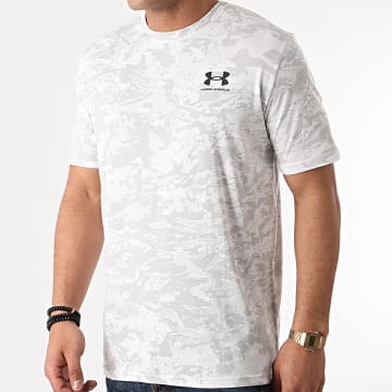  Under Armour - Tee Shirt Camouflage 1357727 Blanc Gris