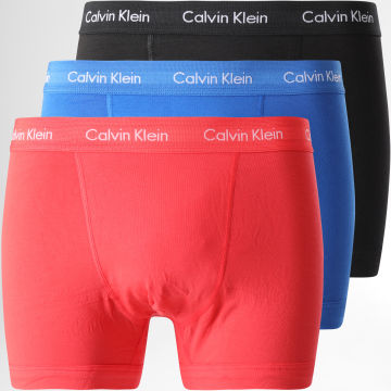 Calvin Klein - Lot De 3 Boxers Cotton Stretch U2662G Rouge Bleu Roi Noir