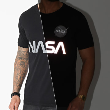  Alpha Industries - Tee Shirt NASA Reflective 178501 Noir Réfléchissant