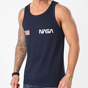  NASA - Débardeur Worm Logo USA Bleu Marine