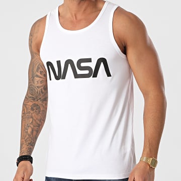  NASA - Débardeur Worm Logo Blanc