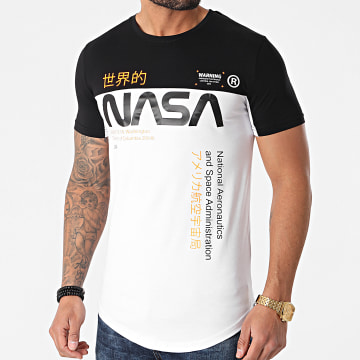  NASA - Tee Shirt Admin 2 Bicolore Blanc Noir