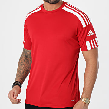 Adidas Sportswear - Squad 21 Gestreept T-shirt GN5722 Rood