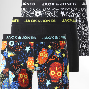  Jack And Jones - Lot De 3 Boxers Sugar Skull 12185485 Noir