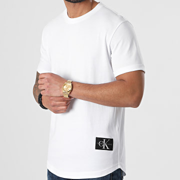  Calvin Klein - Tee Shirt Oversize Badge Turn Up 5319 Blanc