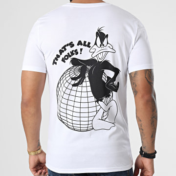  Looney Tunes - Tee Shirt Daffy Globe Back Blanc