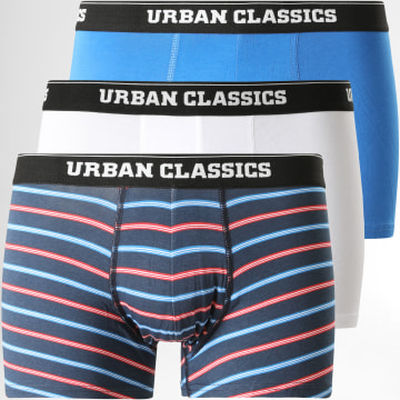  Urban Classics - Lot De 3 Boxers TB3979 Blanc Bleu