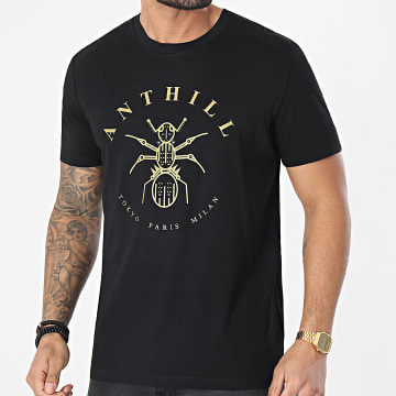 Anthill - Tee Shirt Logo Noir Doré