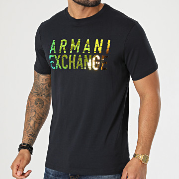  Armani Exchange - Tee Shirt 3KZTGF-ZJBVZ Bleu Marine Doré Iridescent