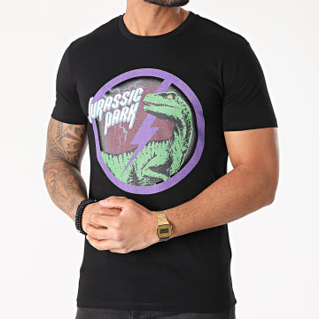  Jurassic Park - Tee Shirt Jurassic Park Raptor Noir