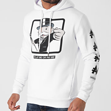  Monopoly - Sweat Capuche Play Me Or Pay Me Blanc