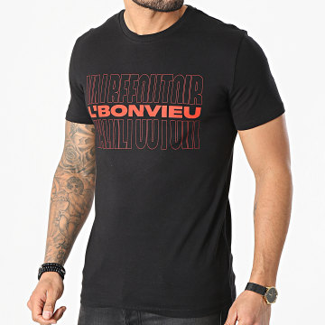  Niaks - Tee Shirt L'Bonvieu Noir Rouge