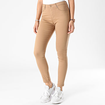  Girls Outfit - Jean Skinny Femme G2160-4 Marron Clair