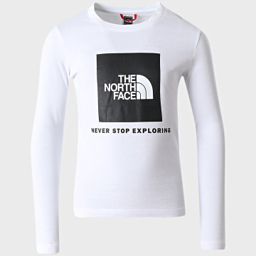  The North Face - Tee Shirt Manches Longues Enfant Box Blanc