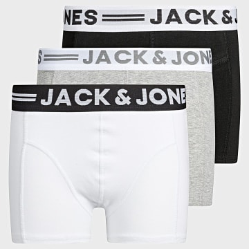  Jack And Jones - Lot De 3 Boxers Enfant Sense 12149293 Noir Blanc Gris Chiné