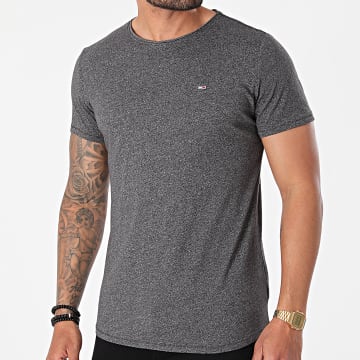 Tommy Jeans - Tee Shirt Oversize Slim Jaspe 9586 Gris Anthracite Chiné