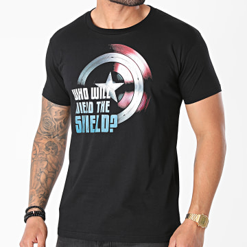  Captain America - Tee Shirt MEFALCOTS002 Noir