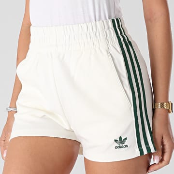 Adidas Originals Short Jogging Femme A Bandes H56438 Blanc Casse Vert LaBoutiqueOfficielle