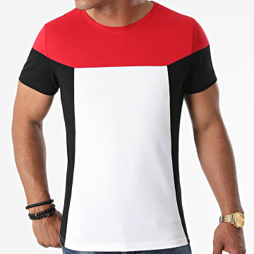  LBO - Tee Shirt Tricolore 1653 Noir Rouge Blanc