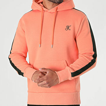  Final Club - Sweat Capuche Premium A Bande 632 Orange Pastel