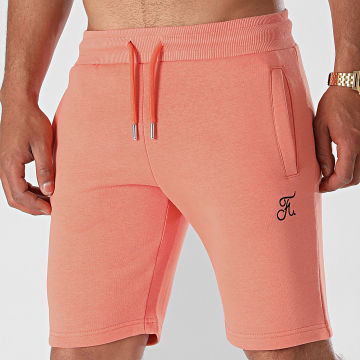  Final Club - Short Jogging Premium Avec Broderie 640 Orange Pastel