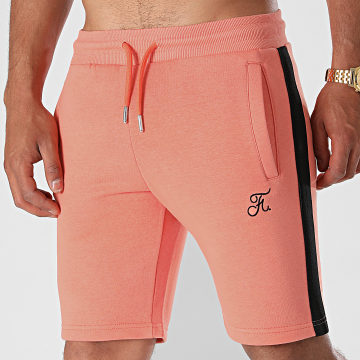  Final Club - Short Jogging Premium A Bandes 648 Orange Pastel