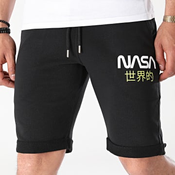  NASA - Short Jogging Japan Noir Jaune Fluo