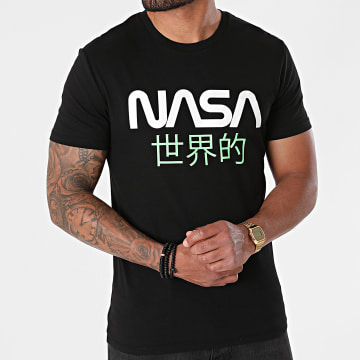  NASA - Tee Shirt Japan Noir Vert Fluo