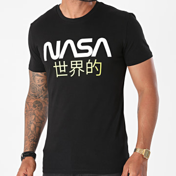 NASA - Tee Shirt Japan Noir Jaune Fluo