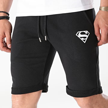 DC Comics - Pantaloncini da jogging con logo Nero Bianco