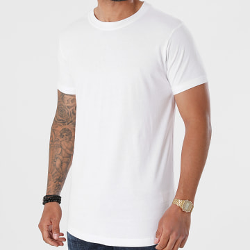 Urban Classics - Maglietta oversize corta e risvoltata bianca