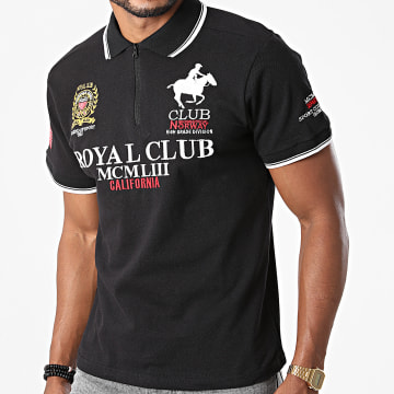  Geographical Norway - Polo Manches Courtes Keratine Noir