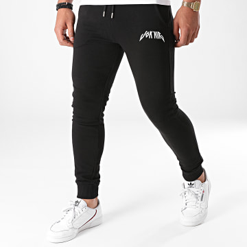 Jok'Air - Pantaloni da jogging con logo, bianco e nero