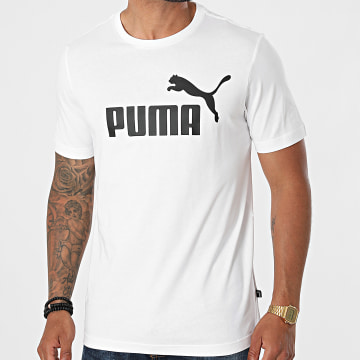  Puma - Tee Shirt Essential Logo Blanc