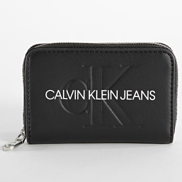  Calvin Klein - Portefeuille Femme Accordeon Zip Around 7229 Noir