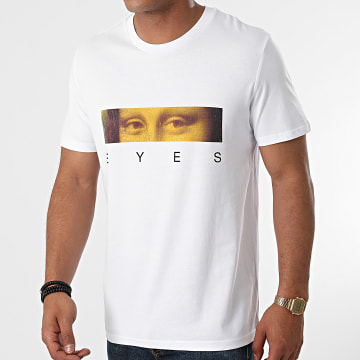 Luxury Lovers - Tee Shirt Mona Lisa Eyes Blanc