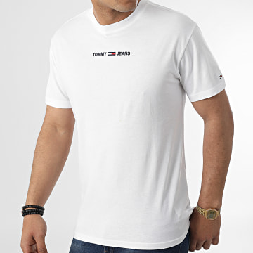 Tommy Jeans - Tee Shirt Small Text 9701 Blanc