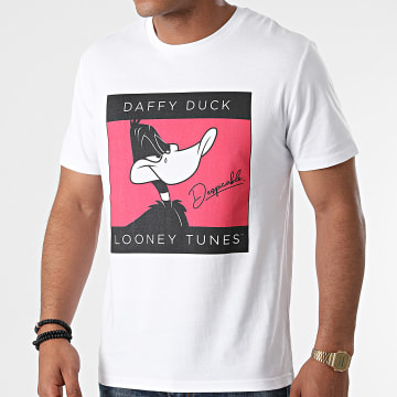  Looney Tunes - Tee Shirt Selfie Daffy Blanc