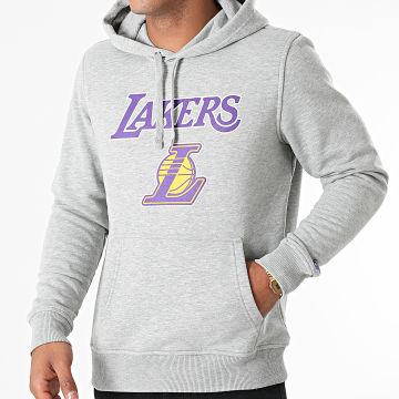  New Era - Sweat Capuche Team Logo Los Angeles Lakers 11530758 Gris Chiné