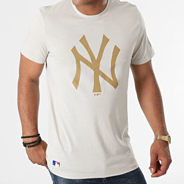  New Era - Tee Shirt Team Logo New York Yankees 12033497 Beige