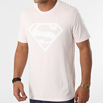  DC Comics - Tee Shirt Logo Rose Blanc