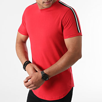  LBO - Tee Shirt Oversize A Bandes 1902 Rouge