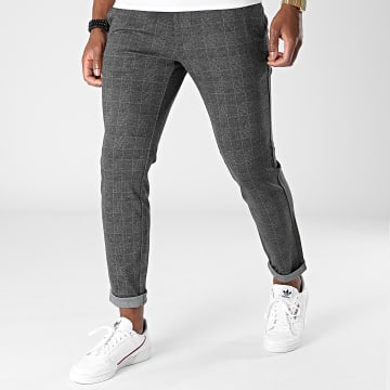  Only And Sons - Pantalon A Carreaux Mark Gris Anthracite