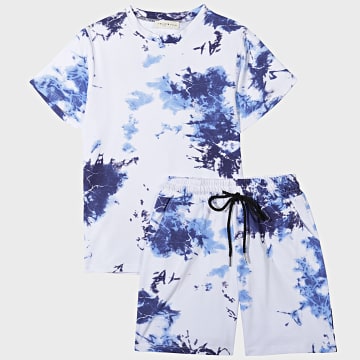  Frilivin - Ensemble Short Et Tee Shirt Enfant 713 Blanc Bleu