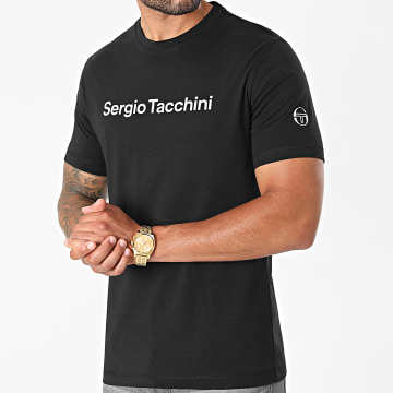  Sergio Tacchini - Tee Shirt Robin 39226 Noir Réfléchissant